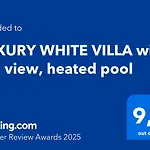 Luxury White Villa With Sea View, Heated Pool